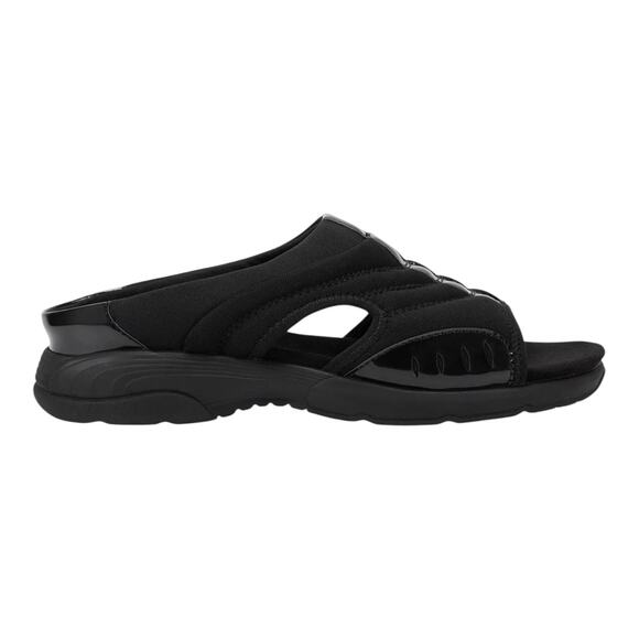 Easy Spirit Women's Traciee Lightweight Flat Easy On Sandals Black Size 6 W - Picture 2 of 4